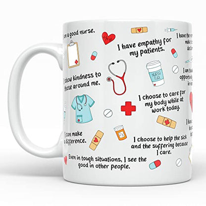 Positive Affirmations Motivational RN | Ceramic Coffee Mug | 11 OZ