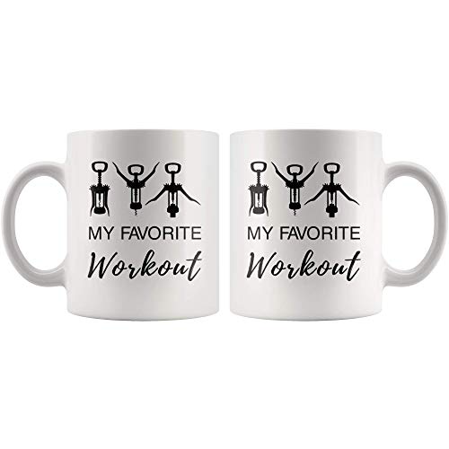 My Favorite Workout Wine Lover Drinker | Ceramic Coffee Mug | 11 OZ