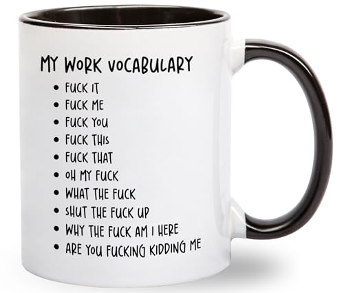 My Work Vocabulary Funny Coworker Birthday | Ceramic Coffee Mug | 11 OZ