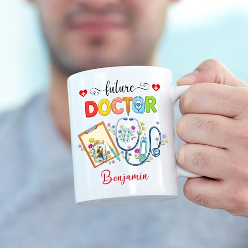 Personalized Name Future Doctor Accent | Customised Coffee Mug | 11 OZ