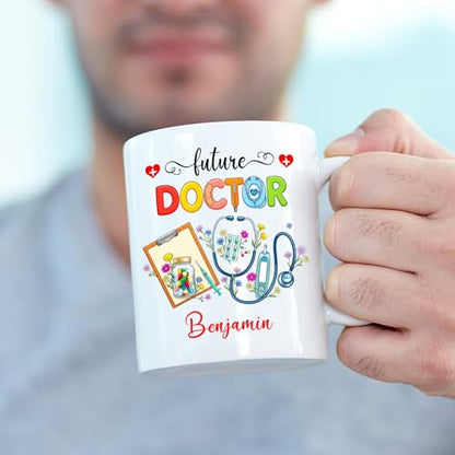 Personalized Name Future Doctor Accent | Customised Coffee Mug | 11 OZ