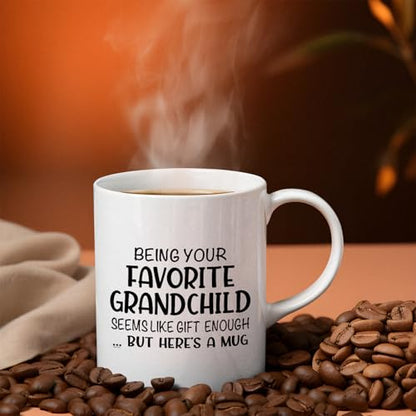 Veracco Being Your Favorite Grandchild Seems | Ceramic Coffee Mug | 11 OZ