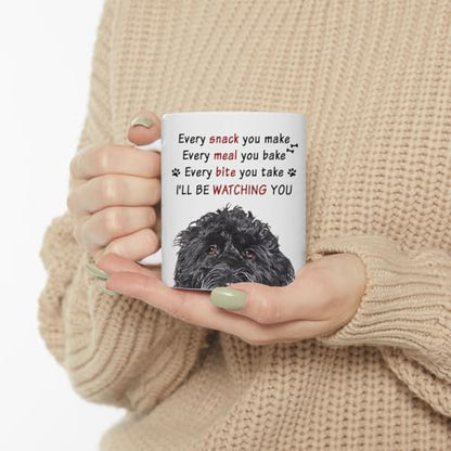 Funny Cockapoo Peeking Face Every Snack You | Ceramic Coffee Mug | 11 OZ
