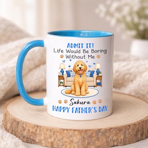 Personalized Name Goldendoodle Travel Admit | Customised Coffee Mug | 11 OZ