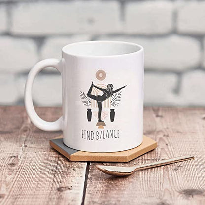 Yoga Find Balance Namaste Buddha Birthday | Ceramic Coffee Mug | 11 OZ
