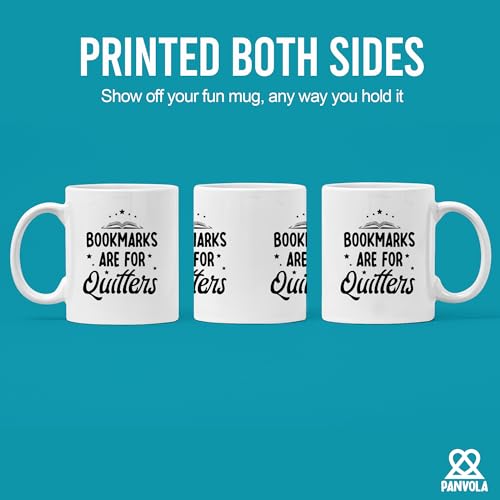 Bookmarks Are For Quitters Book Lovers Gifts | Ceramic Coffee Mug | 11 OZ