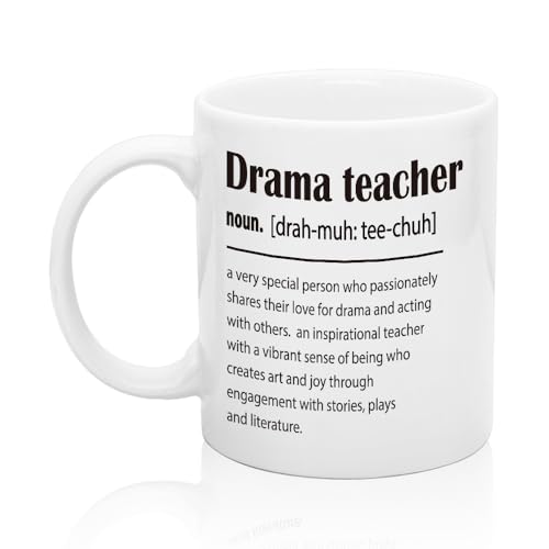 XQLZY Drama Teacher Definition Graduation Back | Ceramic Coffee Mug | 11 OZ