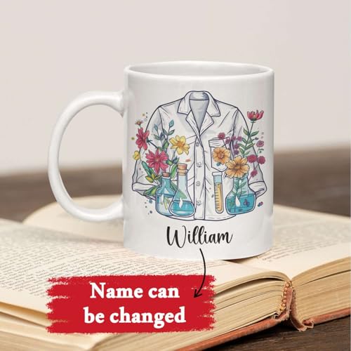 Lovely Lab Coat Accent Personalized Name | Customised Coffee Mug | 11 OZ