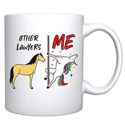 Lawyer Unicorn Funny Unique Other Vs Me Law | Ceramic Coffee Mug | 11 OZ