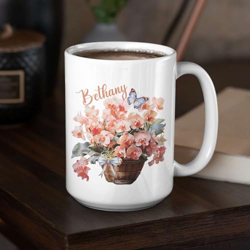 Heartfelt Customized Orchid Personalized | Customised Coffee Mug | 11 OZ