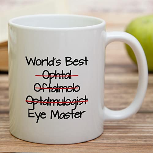 Funny World s Best Ophthalmologist Eye Doctor | Ceramic Coffee Mug | 11 OZ