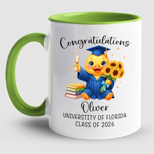 Congrats Duck Grad Accent Gifts For Him Her | Customised Coffee Mug | 11 OZ