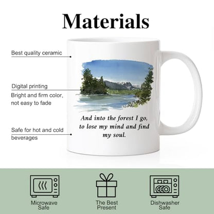 RZHV And Into The Forest I Go To Lose My Mind | Ceramic Coffee Mug | 11 OZ