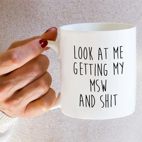 Funny Master of Social Work Graduation MSW | Ceramic Coffee Mug | 11 OZ
