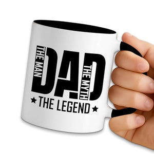 Funny for Dad | Ceramic Coffee Mug | Father's Day Gift | Stylish Printed Design | Tea & Coffee Cup | 11oz | Black Two-Tone Design