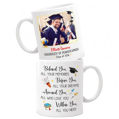Behind You All Your Memories Before Dreams | Customised Coffee Mug | 11 OZ