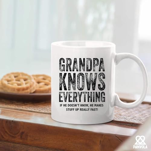Grandpa Knows Everything Gifts from | Ceramic Coffee Mug | 11 OZ