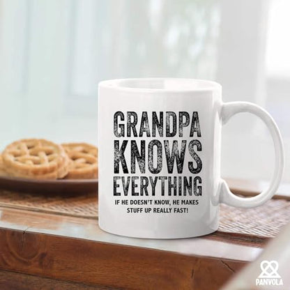 Grandpa Knows Everything Gifts from | Ceramic Coffee Mug | 11 OZ