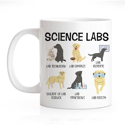 RZHV Science Labs Novelty Funny Dog for | Ceramic Coffee Mug | 11 OZ
