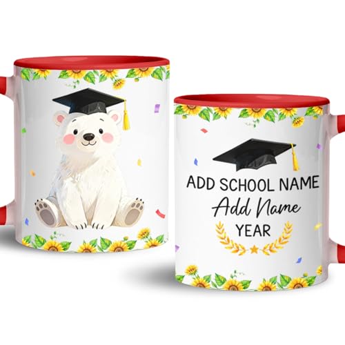Personalized School Name Year Polar Bear | Customised Coffee Mug | 11 OZ