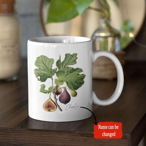 Fruit Themed Unique Fig Travel Customized | Customised Coffee Mug | 11 OZ