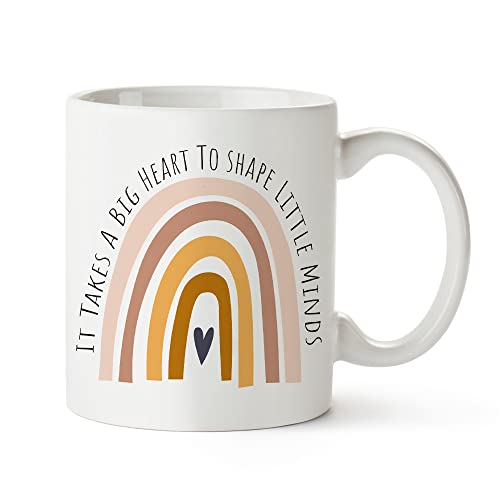 Fatbaby Teacher It Takes A Big Heart To Shape | Ceramic Coffee Mug | 11 OZ
