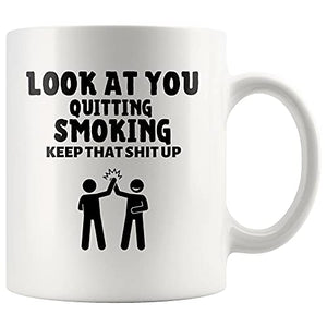 Quit Smoking Congratulations Gift Funny | Ceramic Coffee Mug | 11 OZ