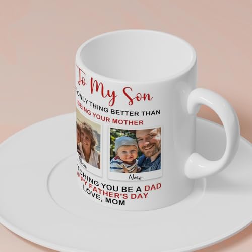 Personalized Father s Day Gift for Son from | Customised Coffee Mug | 11 OZ