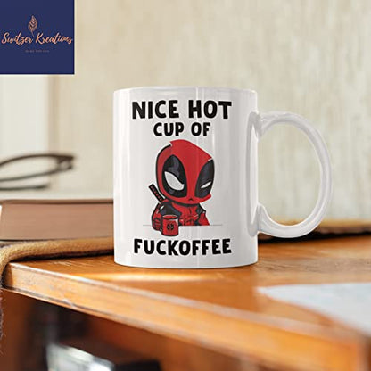 Dead Nice Hot Of Fuckoffee Pool Chibi Funny | Ceramic Coffee Mug | 11 OZ