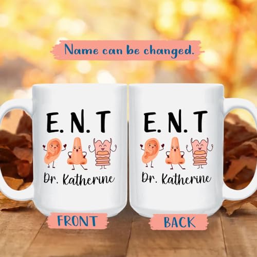Personalized E N T Gifts For Men Women ENT | Customised Coffee Mug | 11 OZ