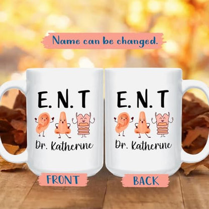Personalized E N T Gifts For Men Women ENT | Customised Coffee Mug | 11 OZ