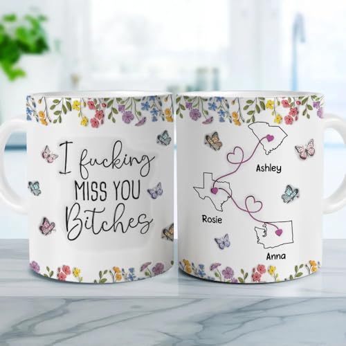 Funny Gifts for Best Friend I F king Miss | Customised Coffee Mug | 11 OZ