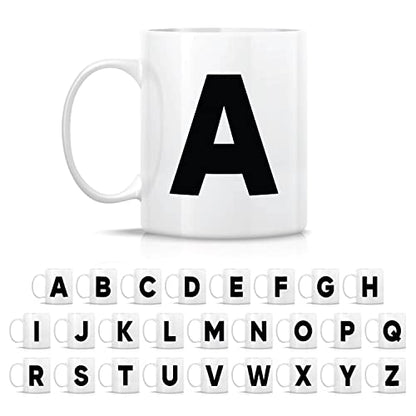 Initial A-Z Alphabet Monogrammed Monogram | Ceramic Coffee Mug | 11 OZ