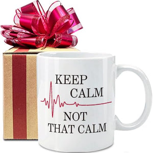 VLUG Keep Calm Not that Funny Gift for Nurse | Ceramic Coffee Mug | 11 OZ