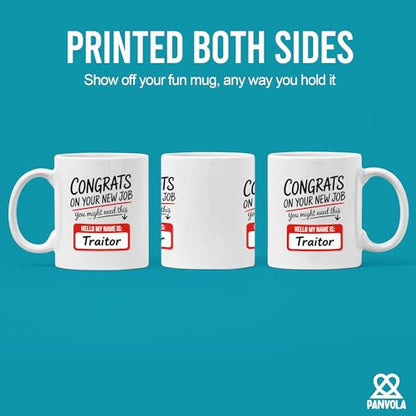 Congrats On Your New Job Funny Coworker | Ceramic Coffee Mug | 11 OZ