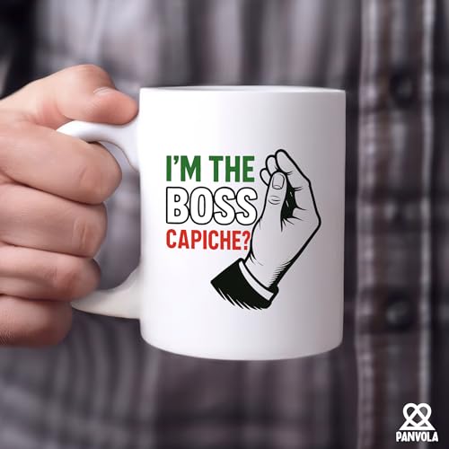 I m The Boss Capiche Italian Italy Gifts From | Ceramic Coffee Mug | 11 OZ