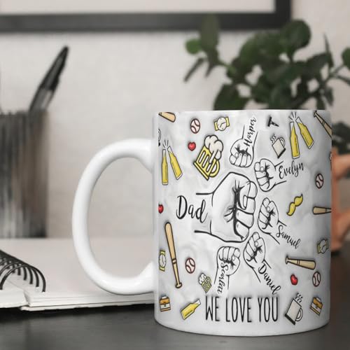 Custom Dad Papa with Names You Holding Our | Customised Coffee Mug | 11 OZ