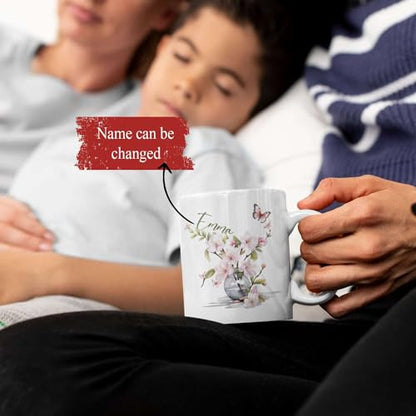 Floral Design Customized Cherry Blossom | Customised Coffee Mug | 11 OZ