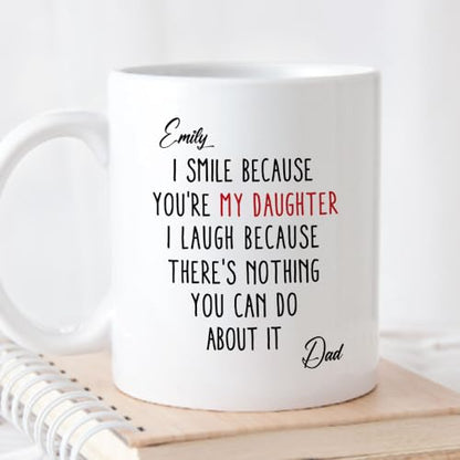 Wrappiness Funny Daughter from Mom Dad I | Customised Coffee Mug | 11 OZ