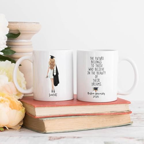 Personalized Graduation Gifts for Woman Her | Customised Coffee Mug | 11 OZ