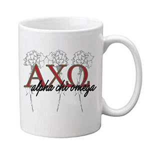 Alpha Chi Omega Greek Letter Monogram | Ceramic Coffee Mug | 11 OZ