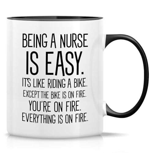 Funny Being a Nurse is Easy Sarcasm Graduate | Ceramic Coffee Mug | 11 OZ