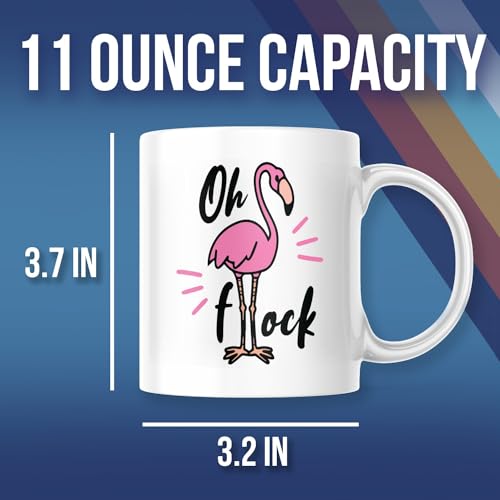 Oh Flock Flamingo Gift Funny Pun M559 | Ceramic Coffee Mug | 11 OZ