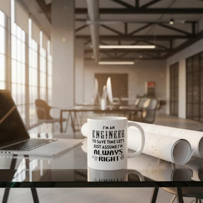 Funny Engineer Birthday Gift for Friend | Ceramic Coffee Mug | 11 OZ