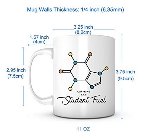 Student Fuel-Student Friend Gift For College | Ceramic Coffee Mug | 11 OZ
