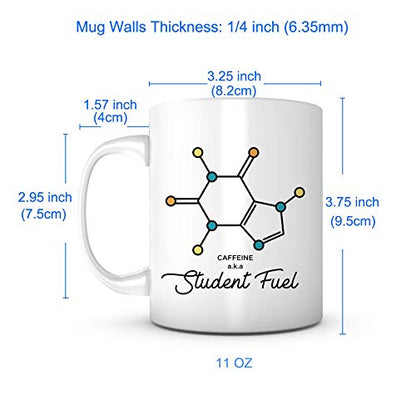 Student Fuel-Student Friend Gift For College | Ceramic Coffee Mug | 11 OZ