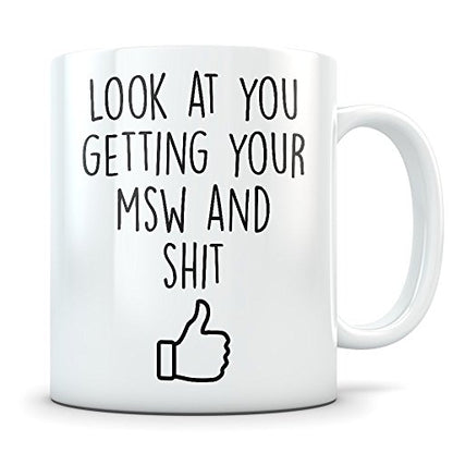MSW Graduation Gifts Future Master of Social | Ceramic Coffee Mug | 11 OZ
