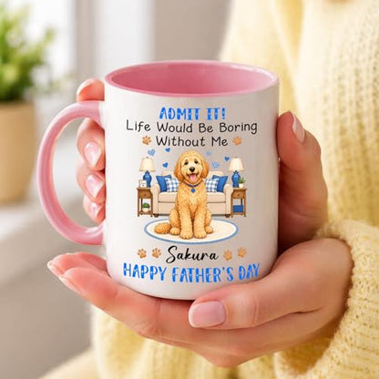 Personalized Name Goldendoodle Travel Admit | Customised Coffee Mug | 11 OZ