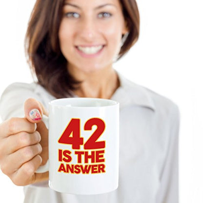 42 IS THE ANSWER Dont Panic Hitchhikers Guide | Ceramic Coffee Mug | 11 OZ