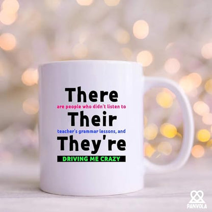 There Their They re Grammar English Teacher | Ceramic Coffee Mug | 11 OZ